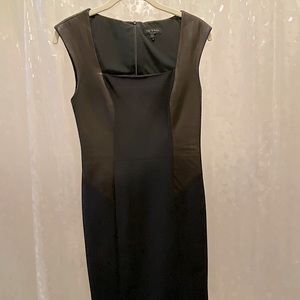 Leather detail rag and bone black dress